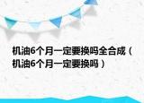 机油6个月一定要换吗全合成（机油6个月一定要换吗）
