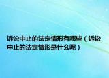 诉讼中止的法定情形有哪些（诉讼中止的法定情形是什么呢）