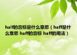 half的音标是什么意思（haff是什么意思 haff的音标 haff的用法）