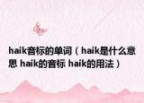 haik音标的单词（haik是什么意思 haik的音标 haik的用法）