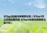 华为gt2抬腕亮屏哪里设置（华为gt3怎么设置抬腕亮屏 华为gt3抬腕亮屏哪里设置介绍）