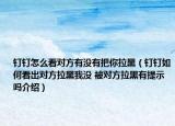 钉钉怎么看对方有没有把你拉黑（钉钉如何看出对方拉黑我没 被对方拉黑有提示吗介绍）