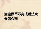 运输假币罪完成后法院会怎么判