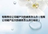 有限责任公司破产欠的债务怎么办（有限公司破产后欠的债务怎么进行偿还）