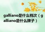 galliano是什么档次（galliano是什么牌子）