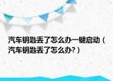 汽车钥匙丢了怎么办一键启动（汽车钥匙丢了怎么办?）