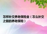 怎样补交养老保险金（怎么补交之前的养老保险）