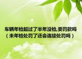 车辆年检超过了半年没检,要罚款吗（未年检处罚了还会连续处罚吗）