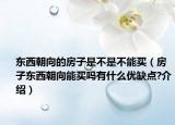 东西朝向的房子是不是不能买（房子东西朝向能买吗有什么优缺点?介绍）