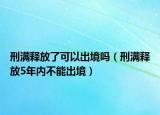 刑满释放了可以出境吗（刑满释放5年内不能出境）