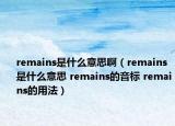 remains是什么意思啊（remains是什么意思 remains的音标 remains的用法）
