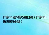 广东11选5技巧和口诀（广东11选5技巧中奖）