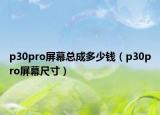 p30pro屏幕总成多少钱（p30pro屏幕尺寸）