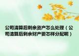 公司清算后剩余资产怎么处理（公司清算后剩余财产要怎样分配呢）