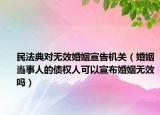 民法典对无效婚姻宣告机关（婚姻当事人的债权人可以宣布婚姻无效吗）