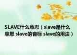 SLAVE什么意思（slave是什么意思 slave的音标 slave的用法）