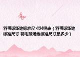 羽毛球场地标准尺寸对照表（羽毛球场地标准尺寸 羽毛球场地标准尺寸是多少）