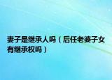 妻子是继承人吗（后任老婆子女有继承权吗）