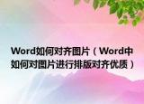Word如何对齐图片（Word中如何对图片进行排版对齐优质）