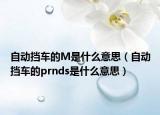 自动挡车的M是什么意思（自动挡车的prnds是什么意思）