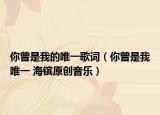 你曾是我的唯一歌词（你曾是我唯一 海镔原创音乐）