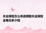 失业保险怎么申请领取失业保险金每月多少钱