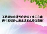 工地坠楼意外死亡赔偿（雇工在建房中坠楼身亡雇主该怎么赔偿责任）