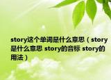 story这个单词是什么意思（story是什么意思 story的音标 story的用法）