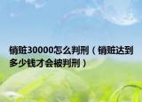 销赃30000怎么判刑（销赃达到多少钱才会被判刑）