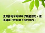 潇潇暮雨子规啼中子规的意思（潇潇暮雨子规啼中子规的意思）