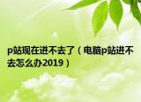 p站现在进不去了（电脑p站进不去怎么办2019）