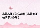 水管冻住了怎么办呢（水管被冻住该怎么办呢）