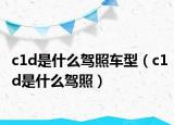 c1d是什么驾照车型（c1d是什么驾照）