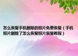 怎么恢复手机删除的照片免费恢复（手机照片删除了怎么恢复照片恢复教程）
