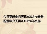 今日更新中兴天机A31Pro参数配置中兴天机A31Pro怎么样