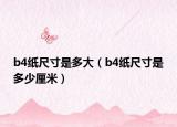 b4纸尺寸是多大（b4纸尺寸是多少厘米）