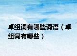卓组词有哪些词语（卓组词有哪些）