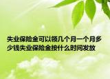 失业保险金可以领几个月一个月多少钱失业保险金按什么时间发放