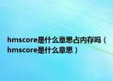 hmscore是什么意思占内存吗（hmscore是什么意思）