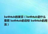 bathtub的发音（bathtub是什么意思 bathtub的音标 bathtub的用法）