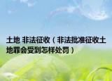 土地 非法征收（非法批准征收土地罪会受到怎样处罚）