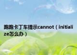 跑跑卡丁车提示cannot（initialize怎么办）