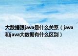 大数据跟java是什么关系（java和java大数据有什么区别）