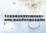今日更新奥运奖牌里约奥运会前十奖牌榜(奥运奖牌里约奥运会奖牌榜)