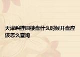 天津碧桂园楼盘什么时候开盘应该怎么查询