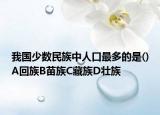 我国少数民族中人口最多的是()A回族B苗族C藏族D壮族