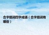 合字组词四字成语（合字组词有哪些）