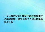 一个三层的空心广场多了16个兵如果空心部分再加一层少了28个人这支队伍有多少士兵
