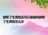 辞职了生育险还可以报销吗辞职了生育险怎么办