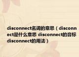 disconnect名词的意思（disconnect是什么意思 disconnect的音标 disconnect的用法）